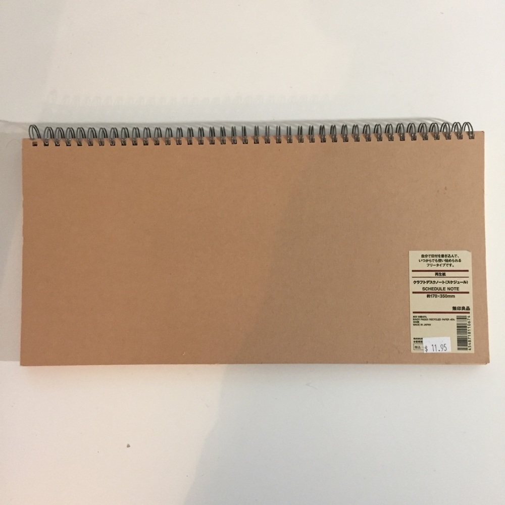 Muji weekly calendar planner